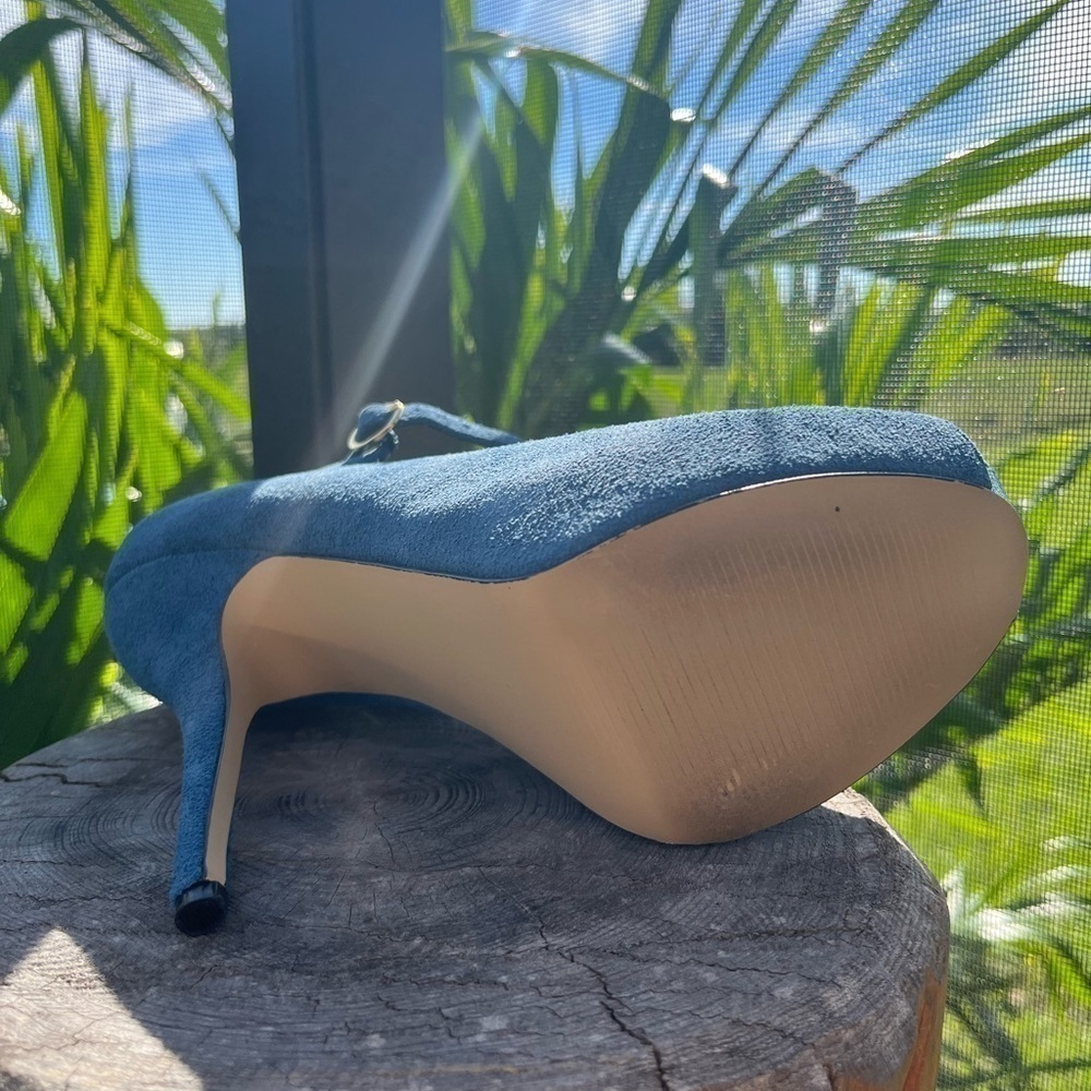 Steve Madden Blue Open Toe Heels - Picture 12 of 13